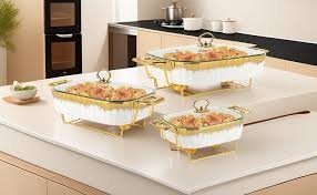 buffet dishes set of three