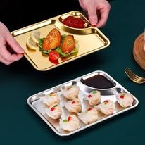 Metal Portion Platter (Golden)