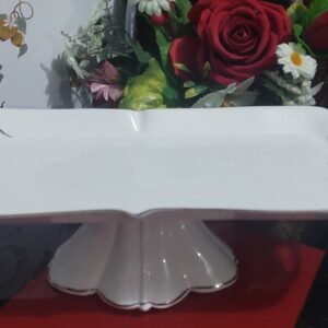 Elegant & Modern Ceramic Serving Platter in Stand Style