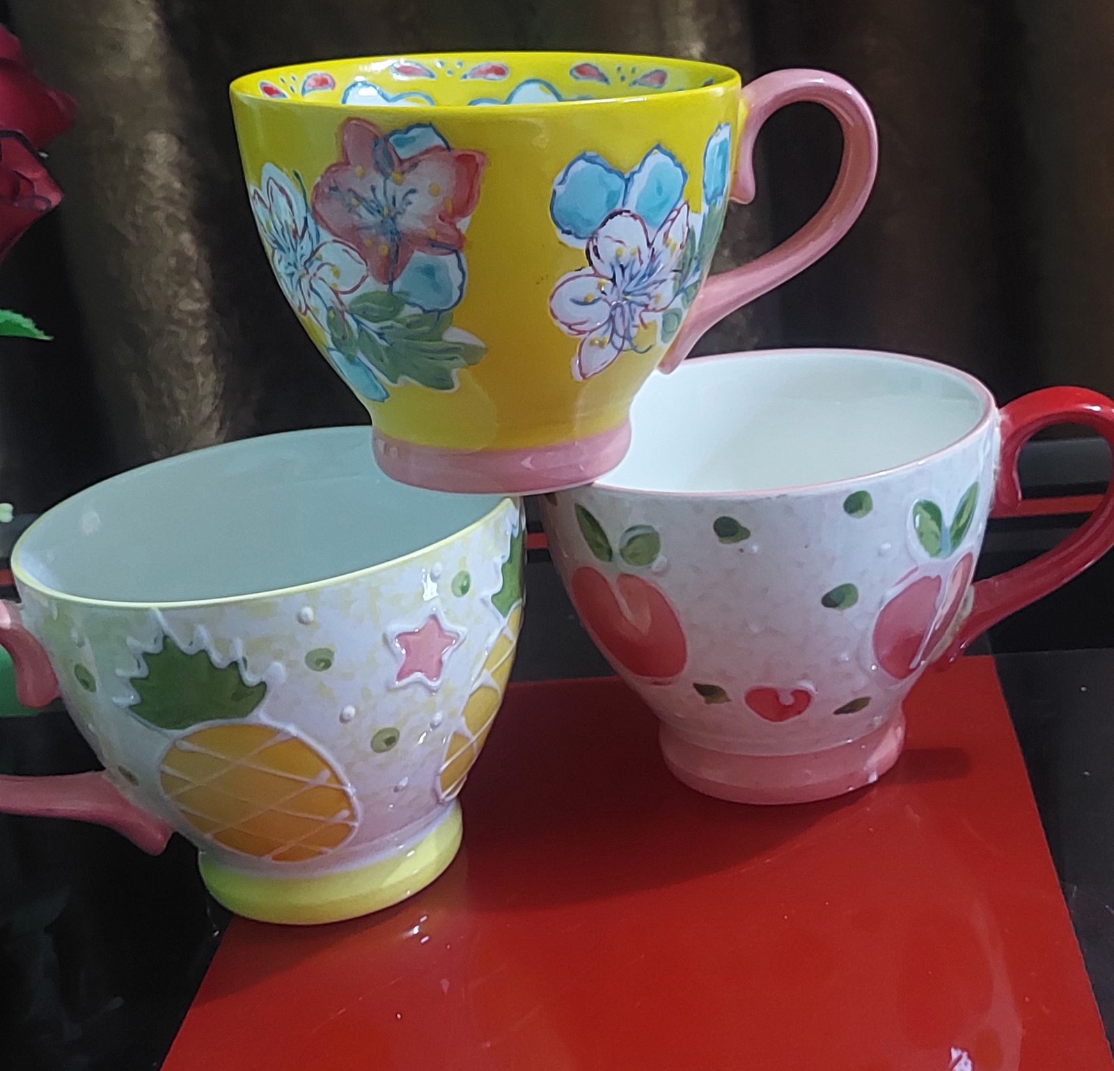 Embossed print Colourful Mugs - Image 2