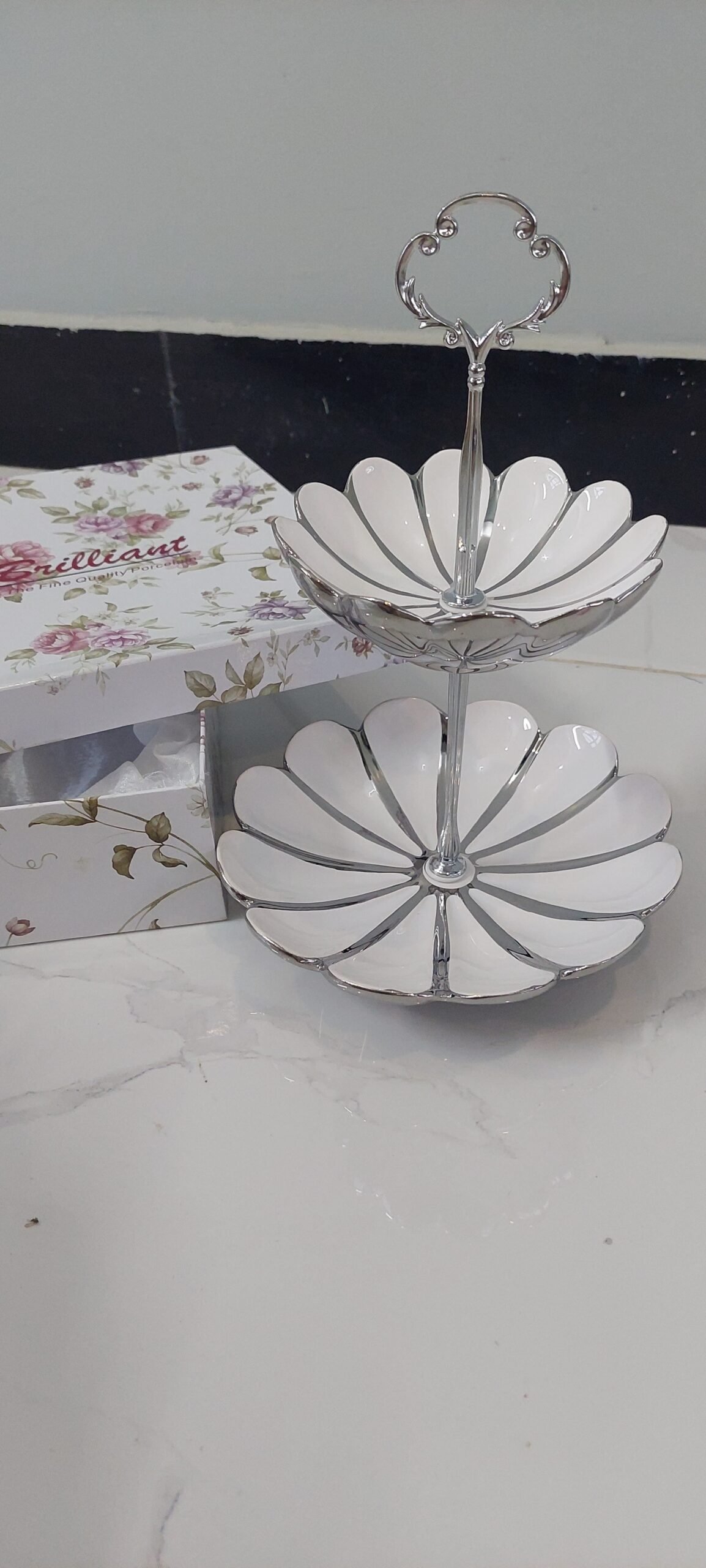 2-Tier Small Serving Platter Deep