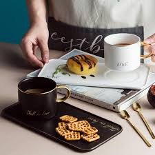 Elegant Mug & Tray Pair