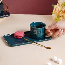 Elegant Mug & Tray Pair - Image 2