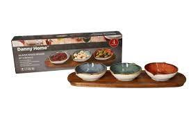 Leaf Dips with Wooden Try - Image 3