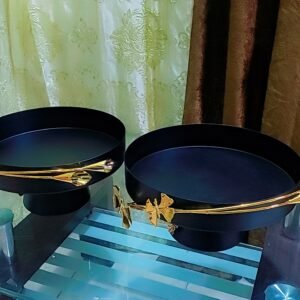 Luxury Black Metal Serving Platter