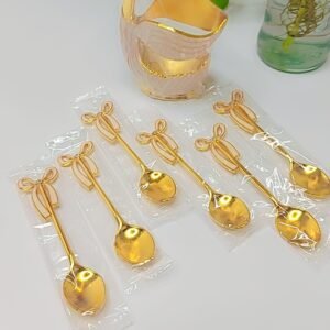 Luxury Swan Spoon Holder with 6 Sweet Spoon